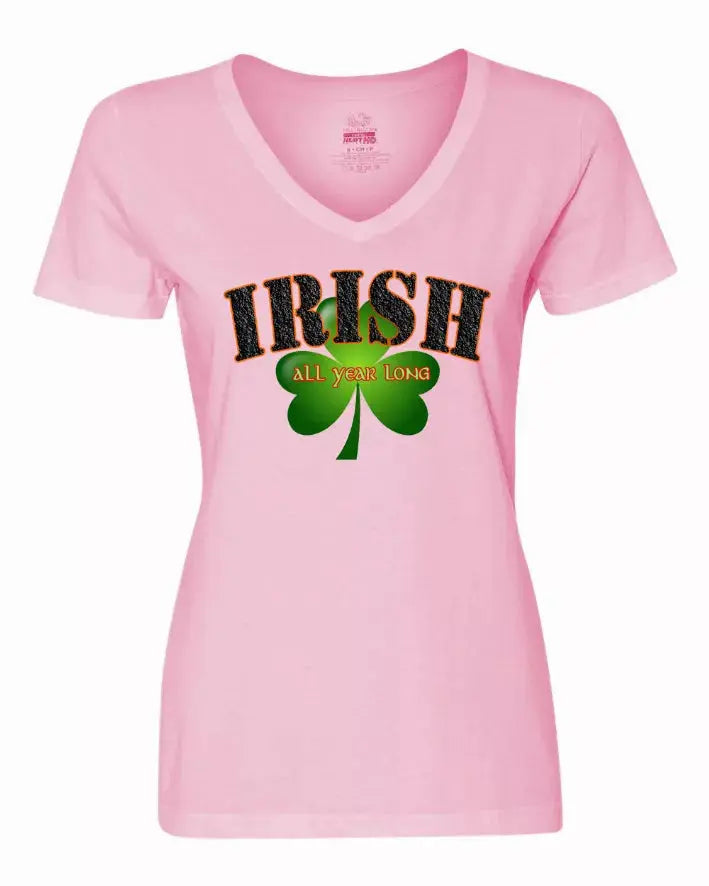 Irish All Year Long Ladies Tee   Large Bad Baby Inc