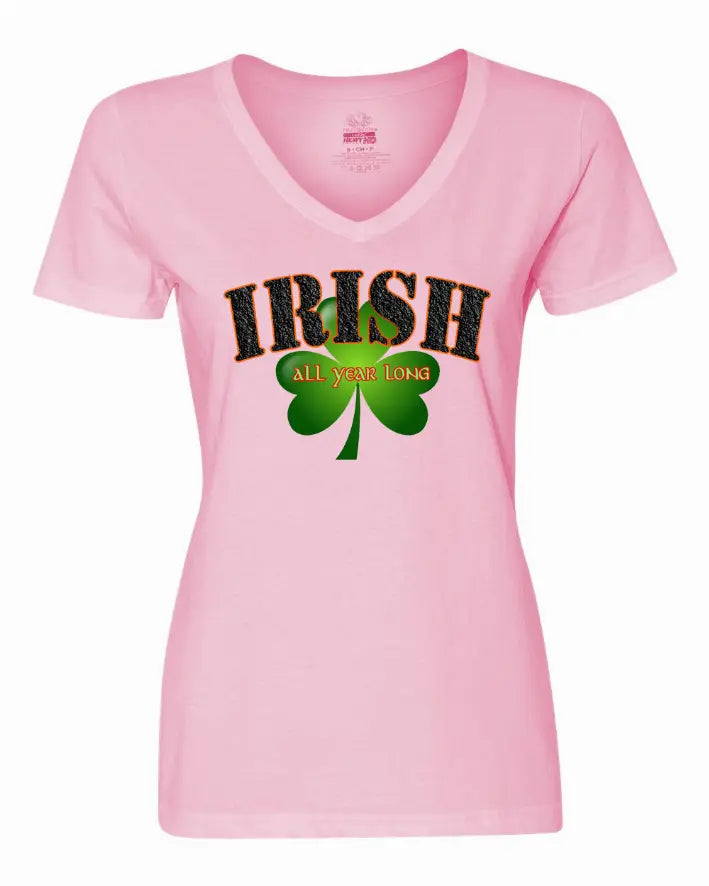 Irish All Year Long Ladies Tee   Small Bad Baby Inc