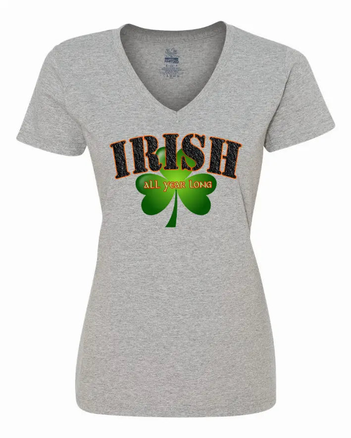 Irish All Year Long Ladies Tee  Small Bad Baby Inc