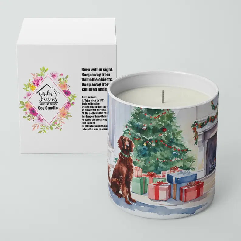 Irish Setter Cozy Christmas Decorative Soy Candle Caroline's Treasures