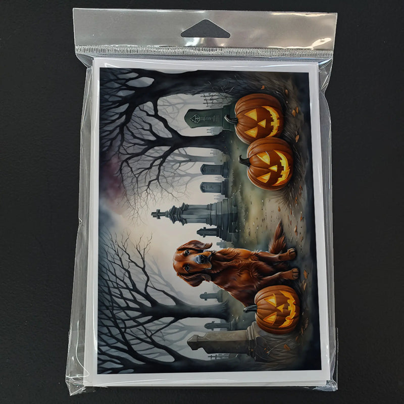 Irish Setter Spooky Halloween Greeting Cards Pack of 8 Caroline's Treasures