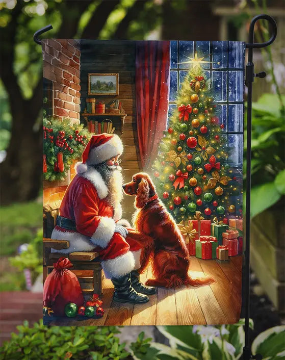 Irish Setter and Santa Claus Garden Flag Caroline's Treasures