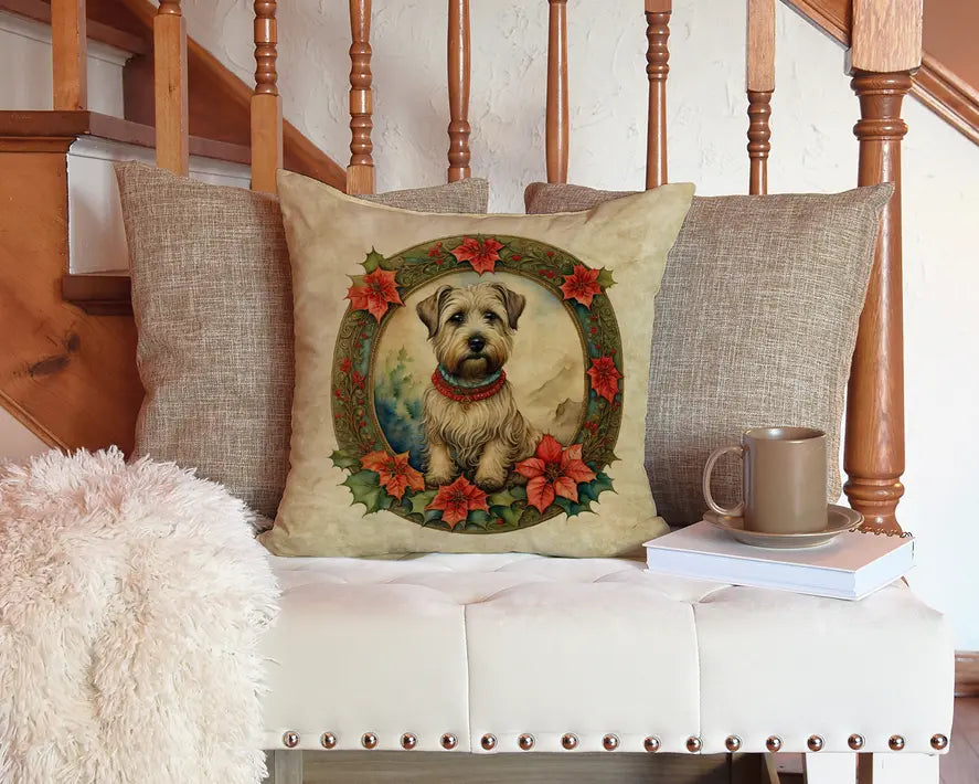 Irish Terrier Christmas Flowers Pair of Pot Holders Caroline's Treasures