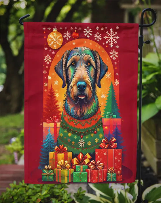 Irish Wolfhound Holiday Christmas Garden Flag Caroline's Treasures