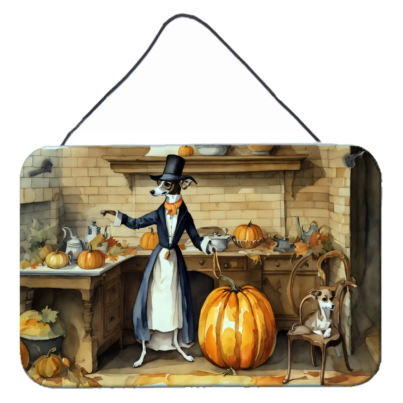 Italian Greyhound Fall Kitchen Pumpkins Wall or Door Hanging Prints Caroline's Treasures