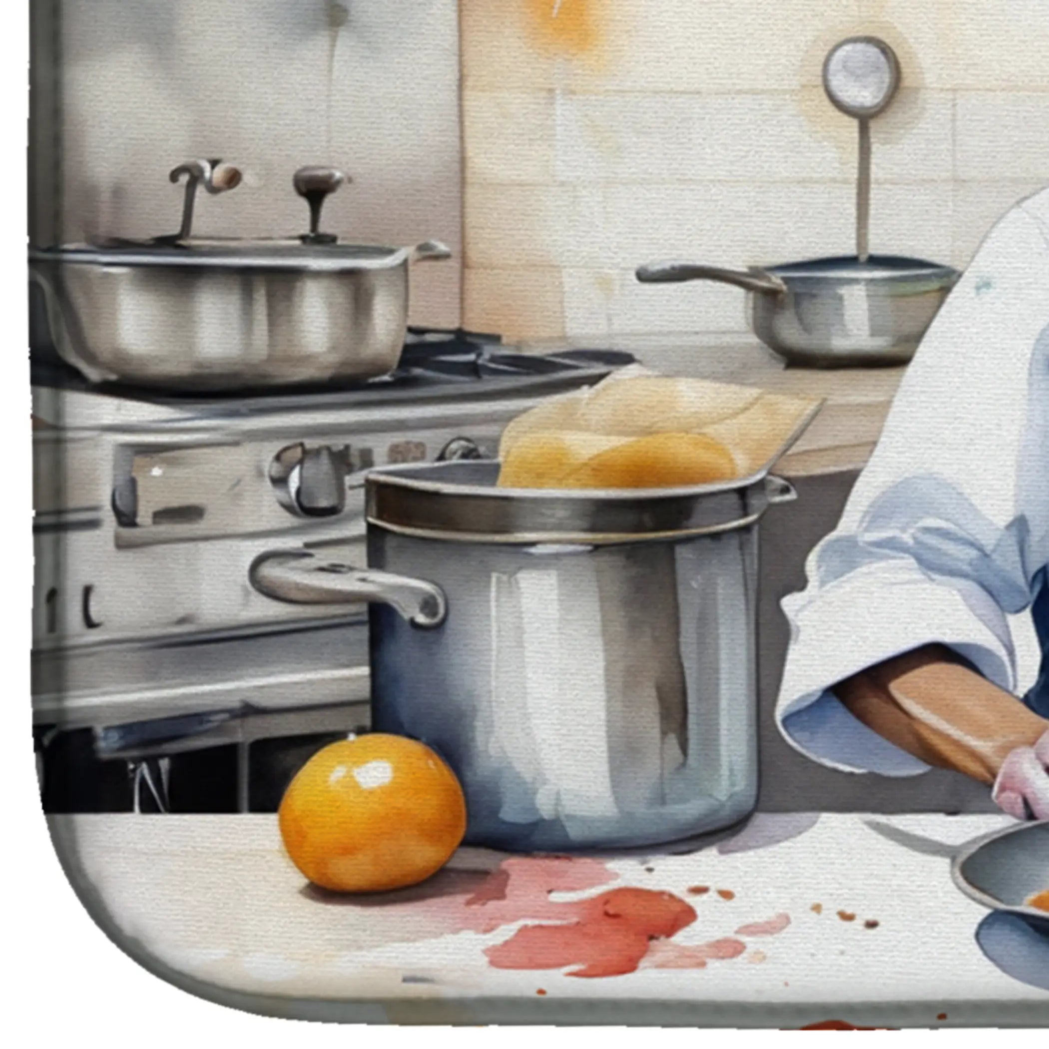Italian Greyhound The Chef Dish Drying Mat Caroline's Treasures