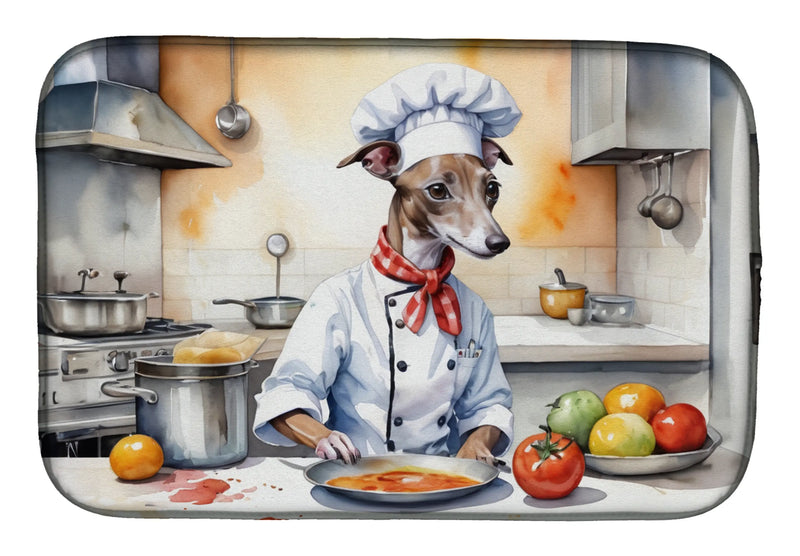 Italian Greyhound The Chef Dish Drying Mat Caroline's Treasures