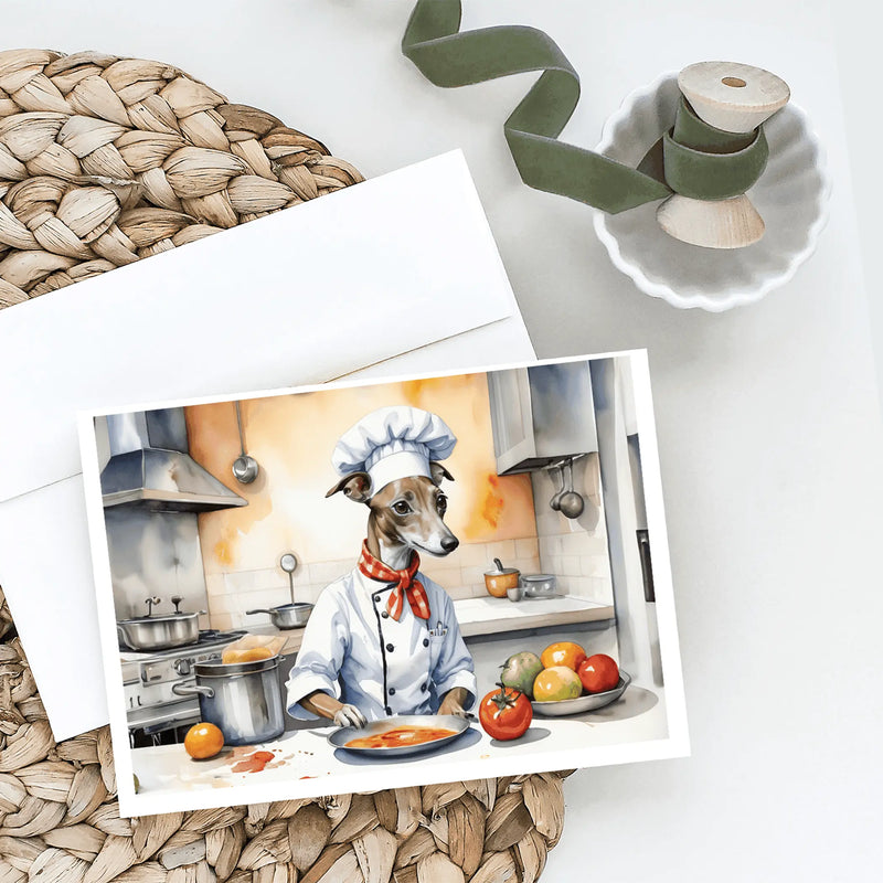 Italian Greyhound The Chef Greeting Cards Pack of 8 Caroline's Treasures
