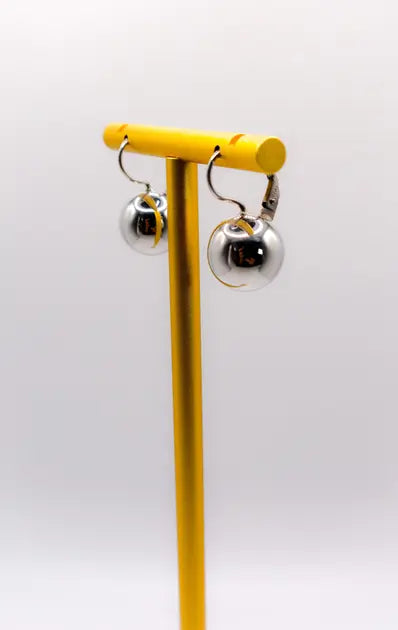 Italian Silver Sphere Earwire Earrings Maskup Corporation