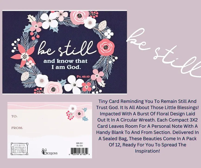 Itty Bitty Card Be Still And Know Dicksons Inc