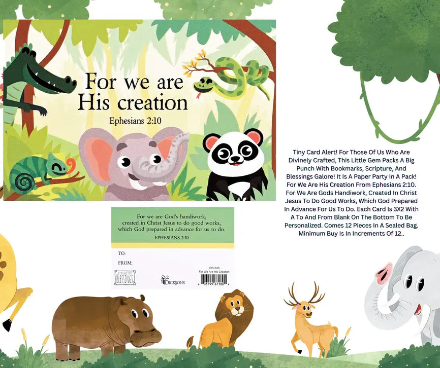 Itty Bitty Card For We Are His Creation Dicksons Inc