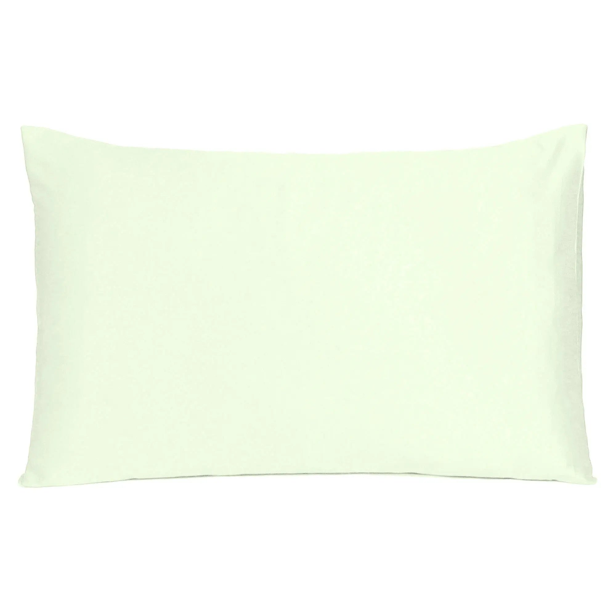 Ivory Dreamy Set Of 2 Silky Satin Standard Pillowcases Homeroots Bed & Bath