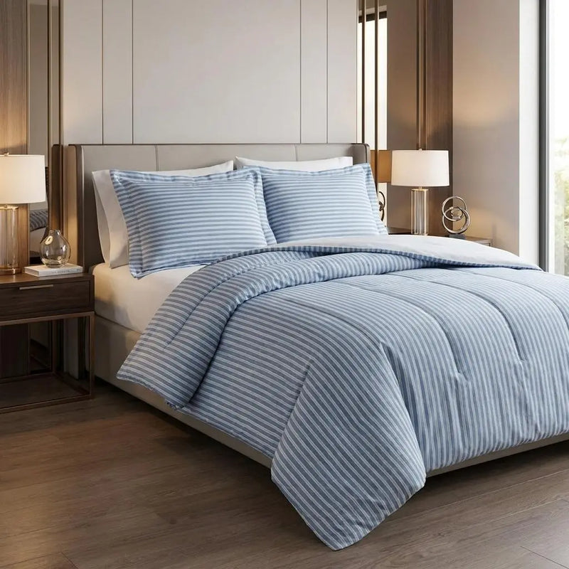 Ivory King Cotton Blend 400 Thread Count Washable Duvet Cover Set Homeroots Bed & Bath