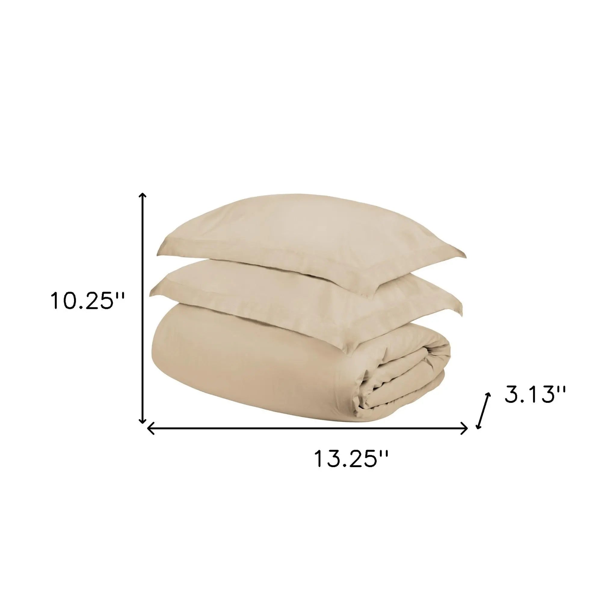 Ivory King Cotton Blend 400 Thread Count Washable Duvet Cover Set Homeroots Bed & Bath