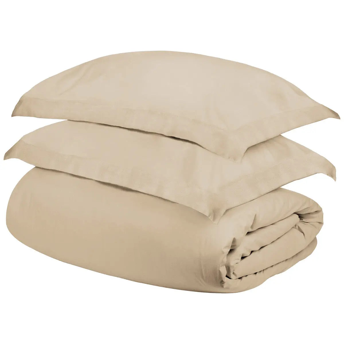 Ivory King Cotton Blend 400 Thread Count Washable Duvet Cover Set Homeroots Bed & Bath