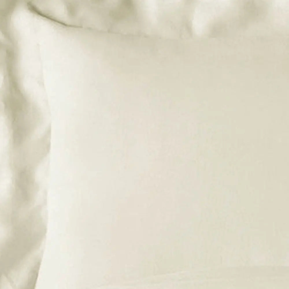 Ivory King Rayon Washable Duvet Cover Set Homeroots Bed & Bath