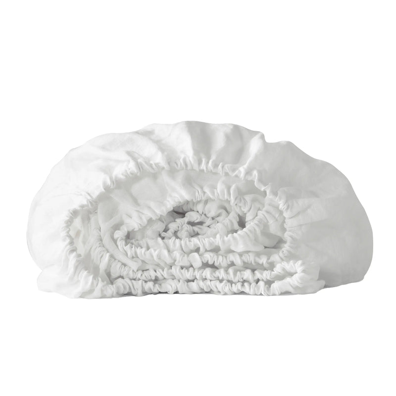 Ivory Linen California King Fitted sheet Homeroots Bed & Bath
