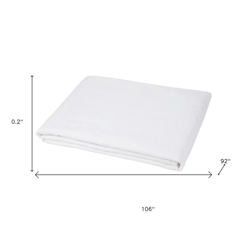 Ivory Linen Full Double Flat Sheet Homeroots Bed & Bath