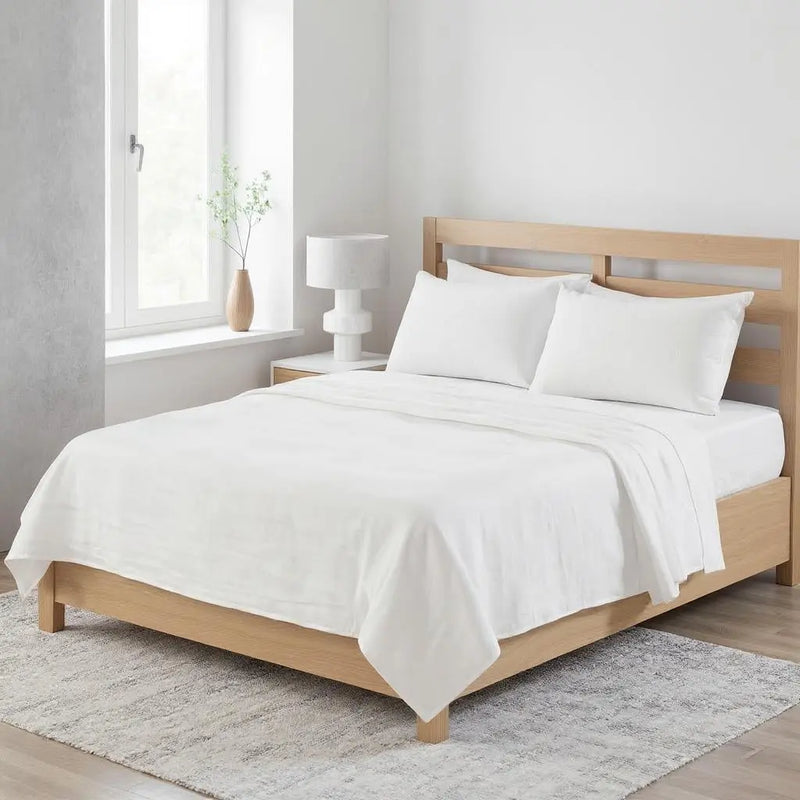 Ivory Linen Full Double Flat Sheet Homeroots Bed & Bath
