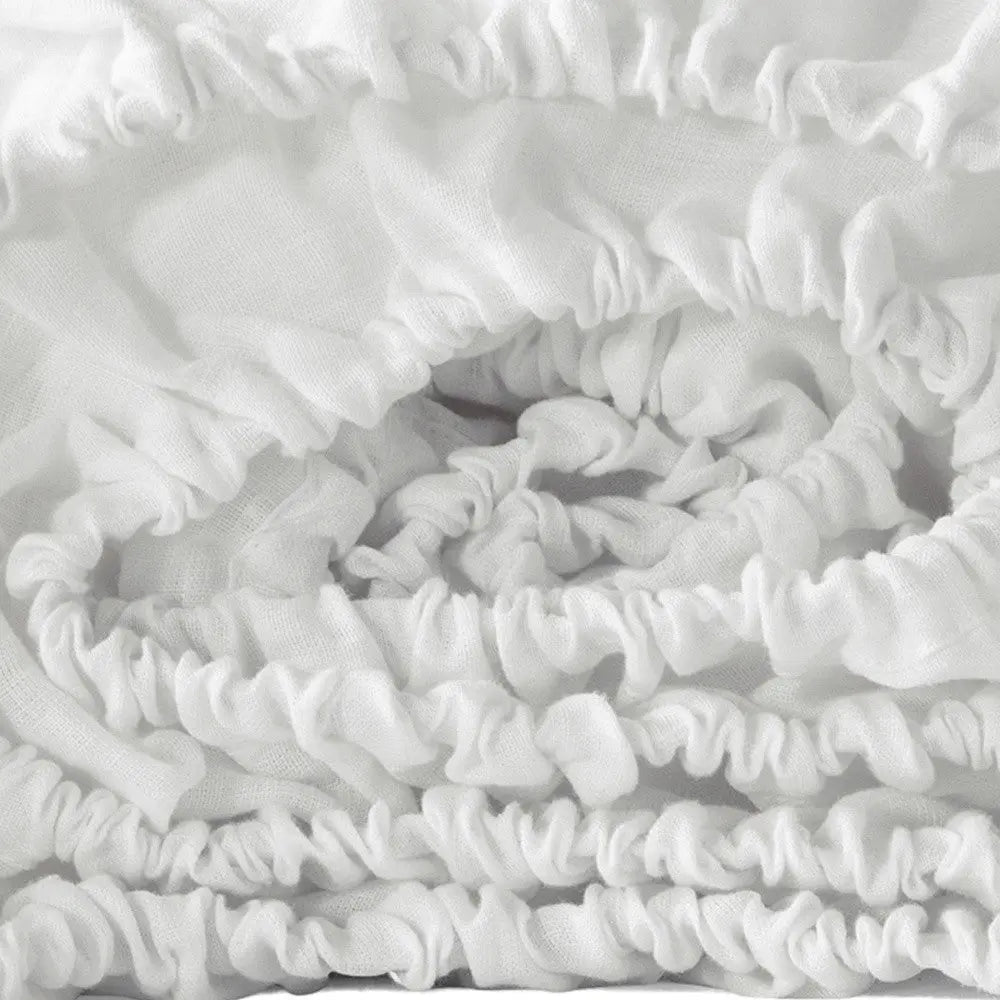 Ivory Linen Queen Fitted sheet Homeroots Bed & Bath