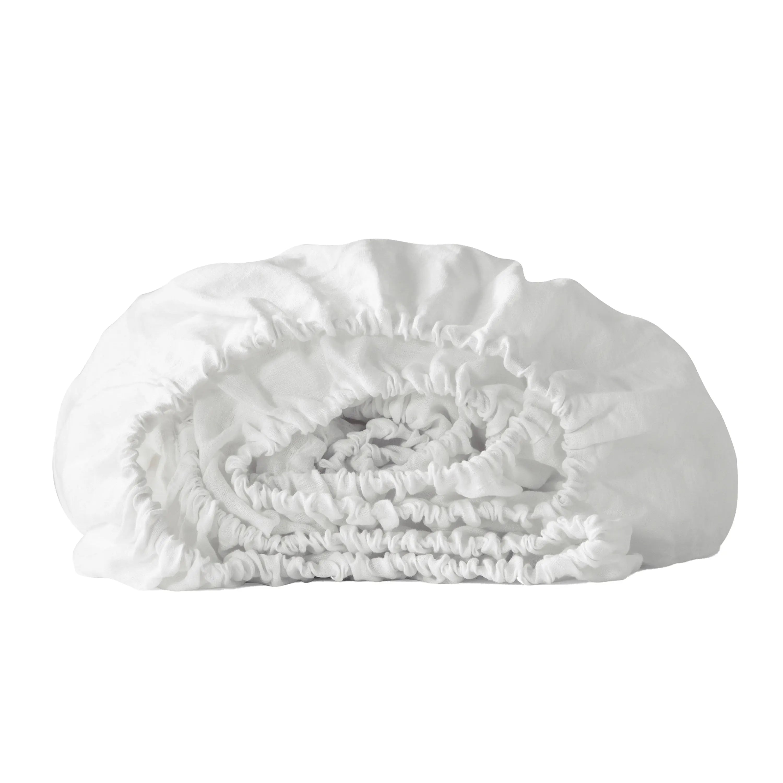 Ivory Linen Queen Fitted sheet Homeroots Bed & Bath