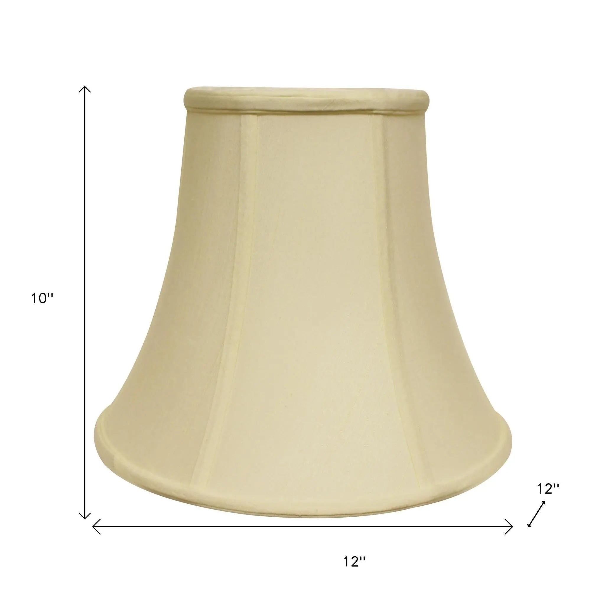 Ivory Monay Shantung Silk Bell Lamp Shade Homeroots Lighting