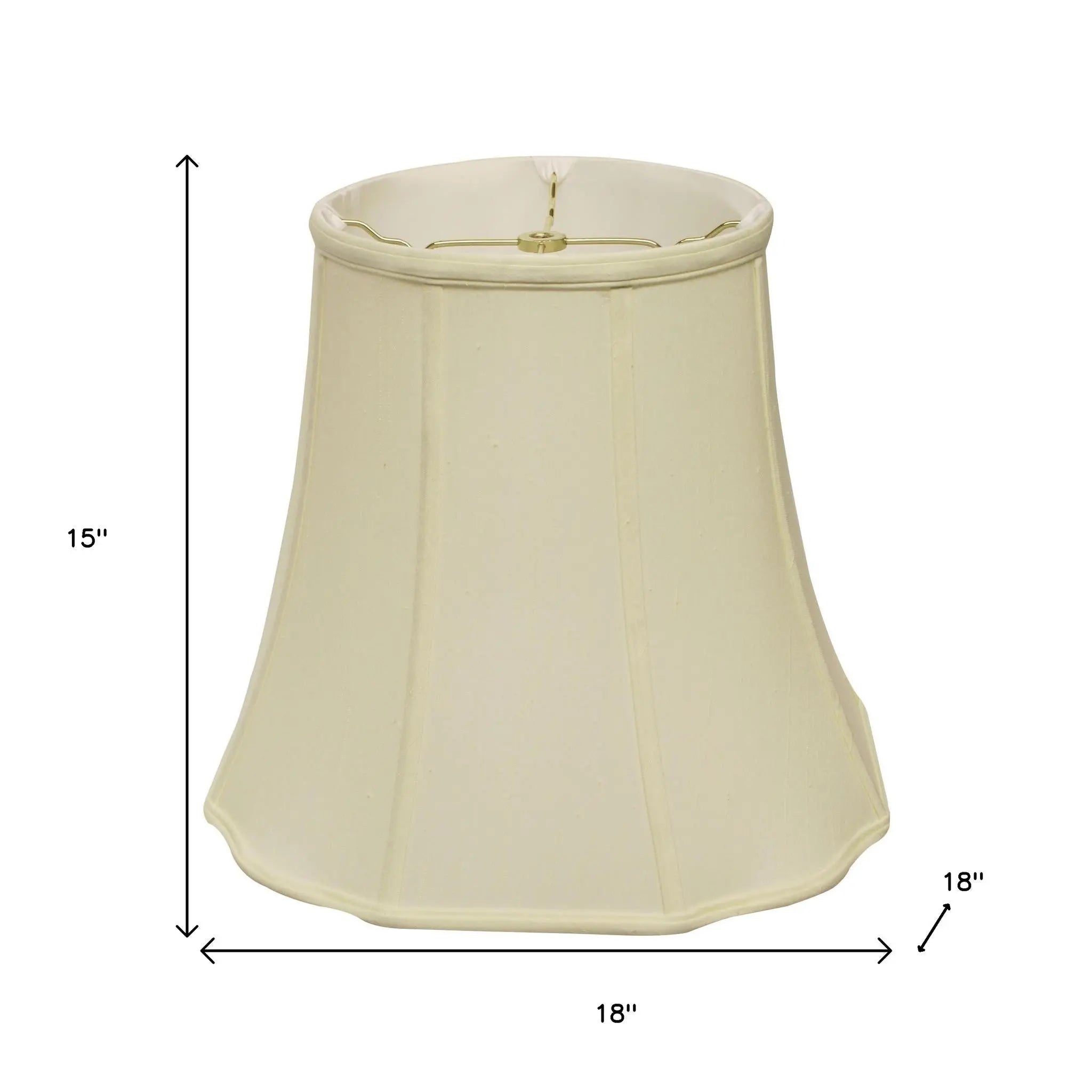 Ivory Monay Shantung Silk Bell Lamp Shade Homeroots Lighting