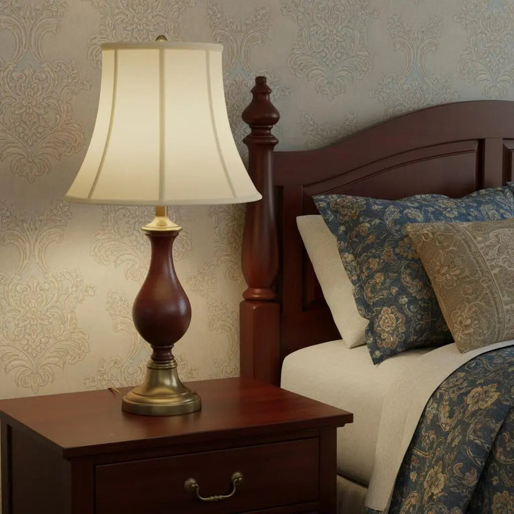 Ivory Monay Shantung Silk Bell Lamp Shade Homeroots Lighting