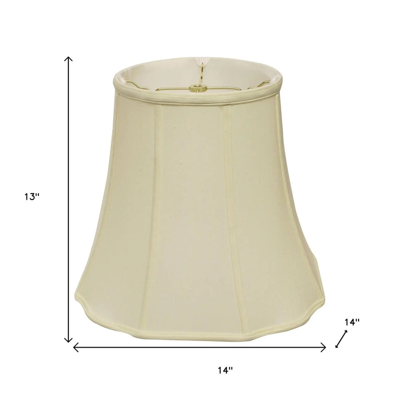 Ivory Monay Shantung Silk Bell Lamp Shade Homeroots Lighting