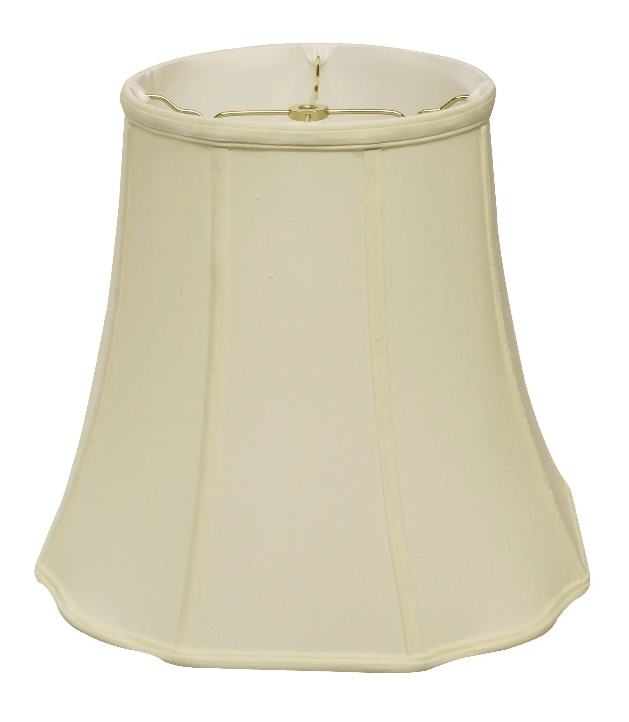 Cream bell-shaped lampshade with subtle texture, perfect for adding elegance to any lighting fixture.