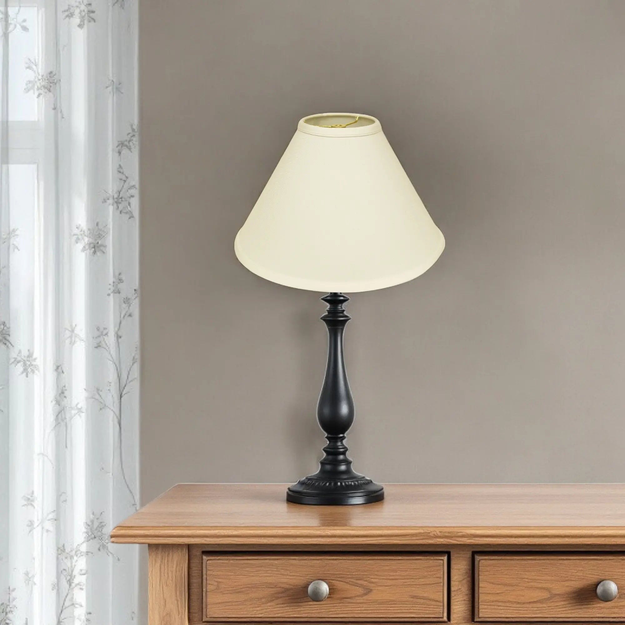 Ivory No Slub Innsbruck Print Cone Lamp Shade Homeroots Lighting