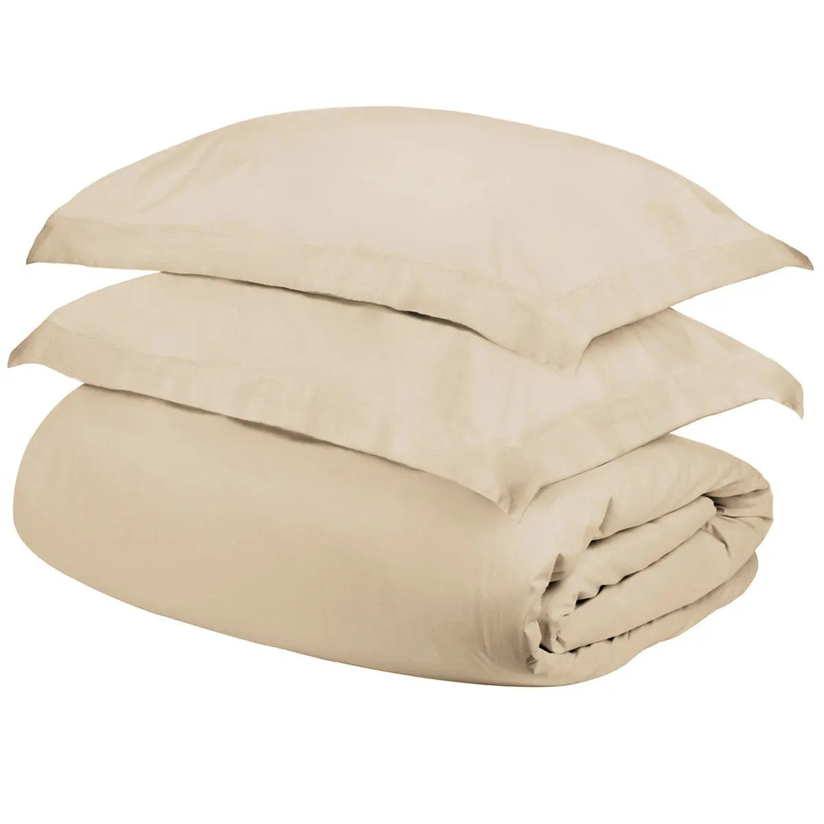 Ivory Queen Cotton Blend 300 Thread Count Washable Duvet Cover Set Homeroots Bed & Bath