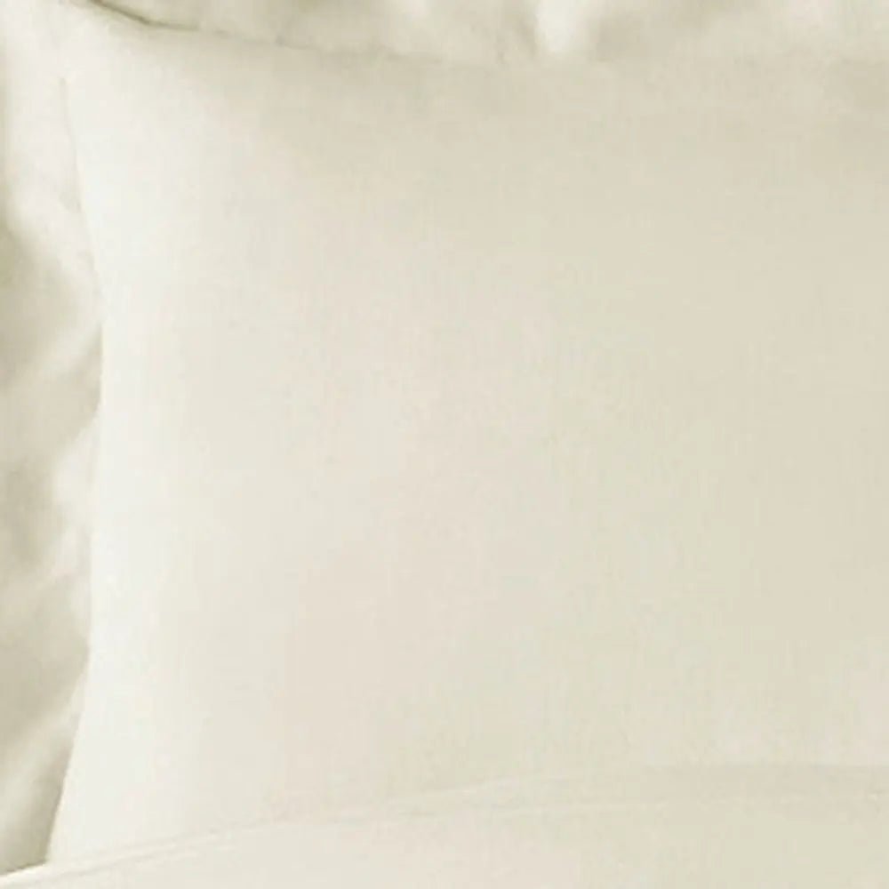Ivory Queen Rayon Washable Duvet Cover Set Homeroots Bed & Bath