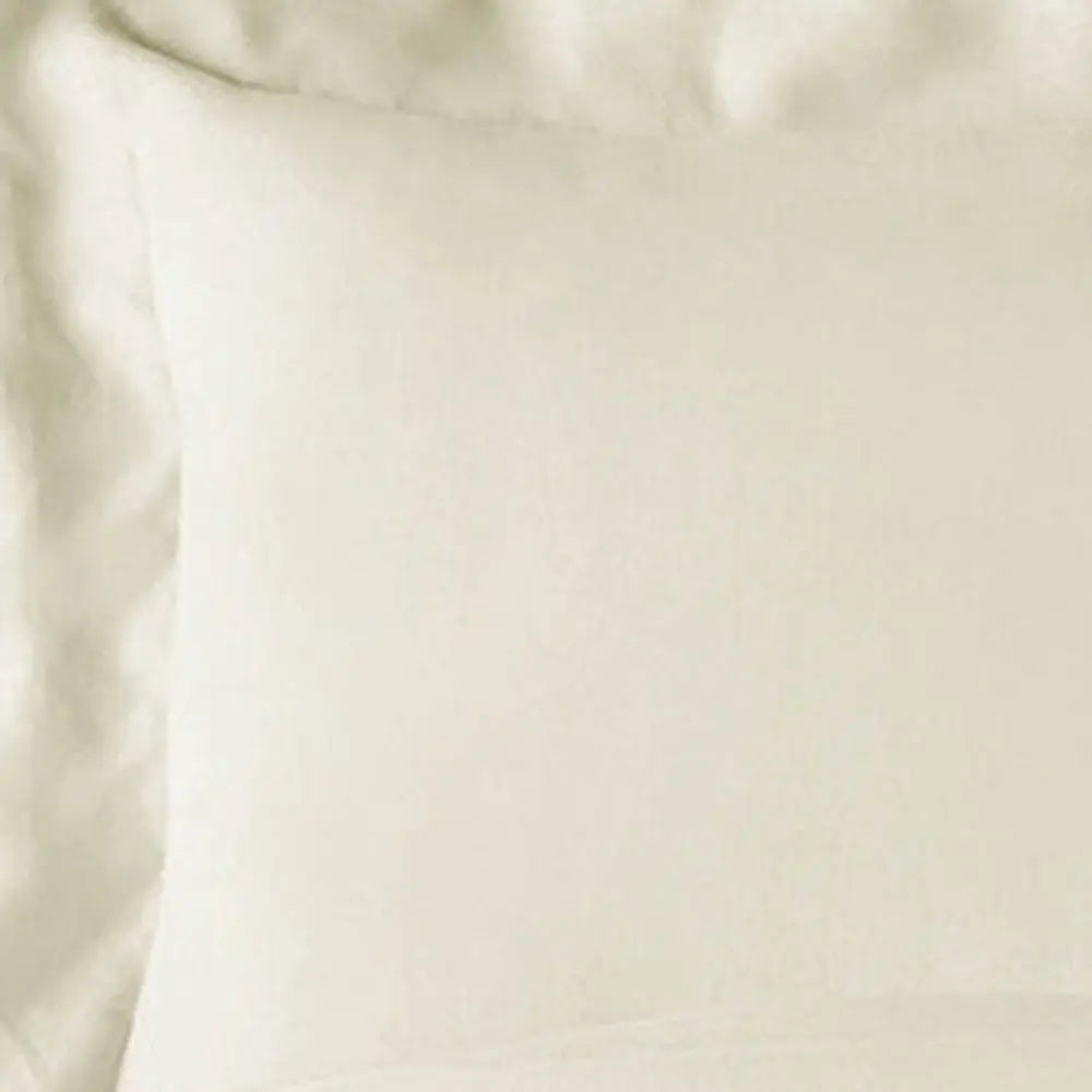 Ivory Queen Rayon Washable Duvet Cover Set Homeroots Bed & Bath