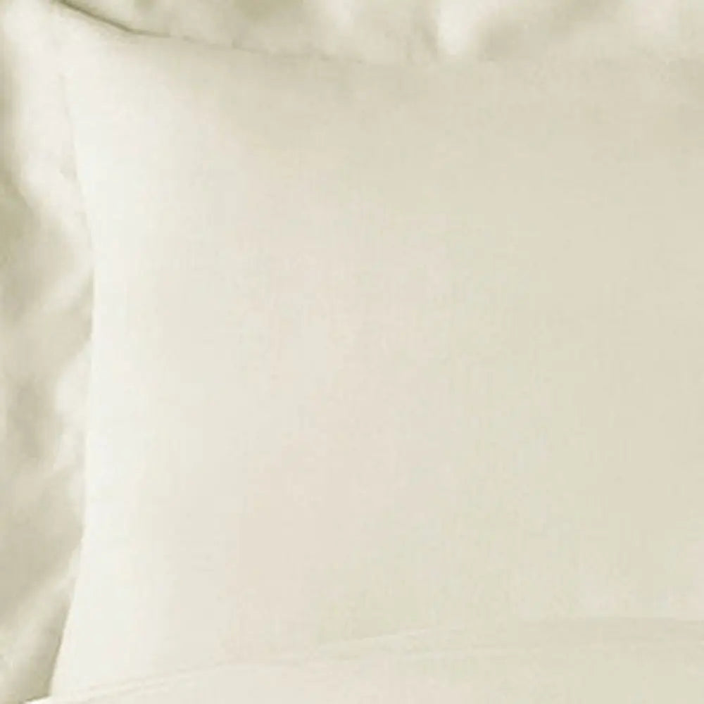 Ivory Queen Rayon Washable Duvet Cover Set Homeroots Bed & Bath
