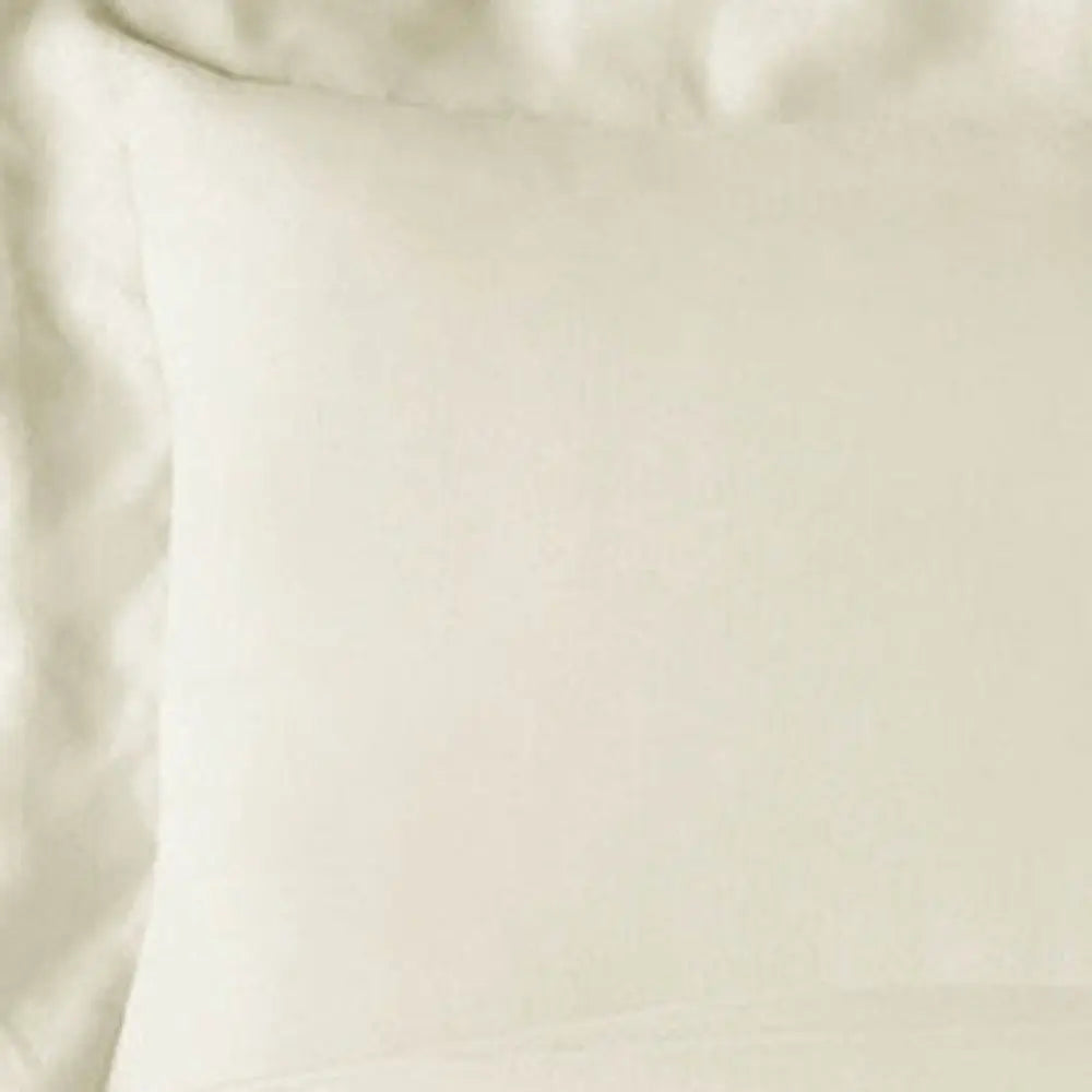 Ivory Queen Rayon Washable Duvet Cover Set Homeroots Bed & Bath