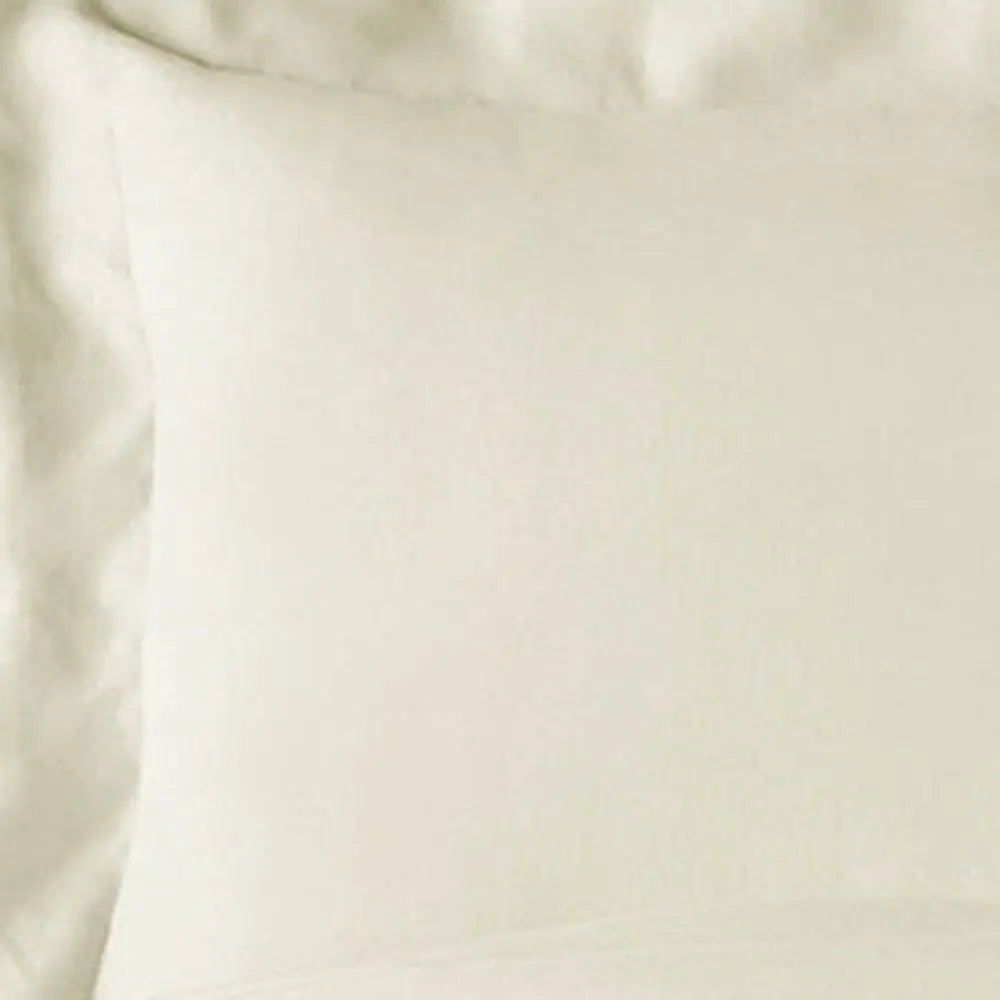 Ivory Queen Rayon Washable Duvet Cover Set Homeroots Bed & Bath