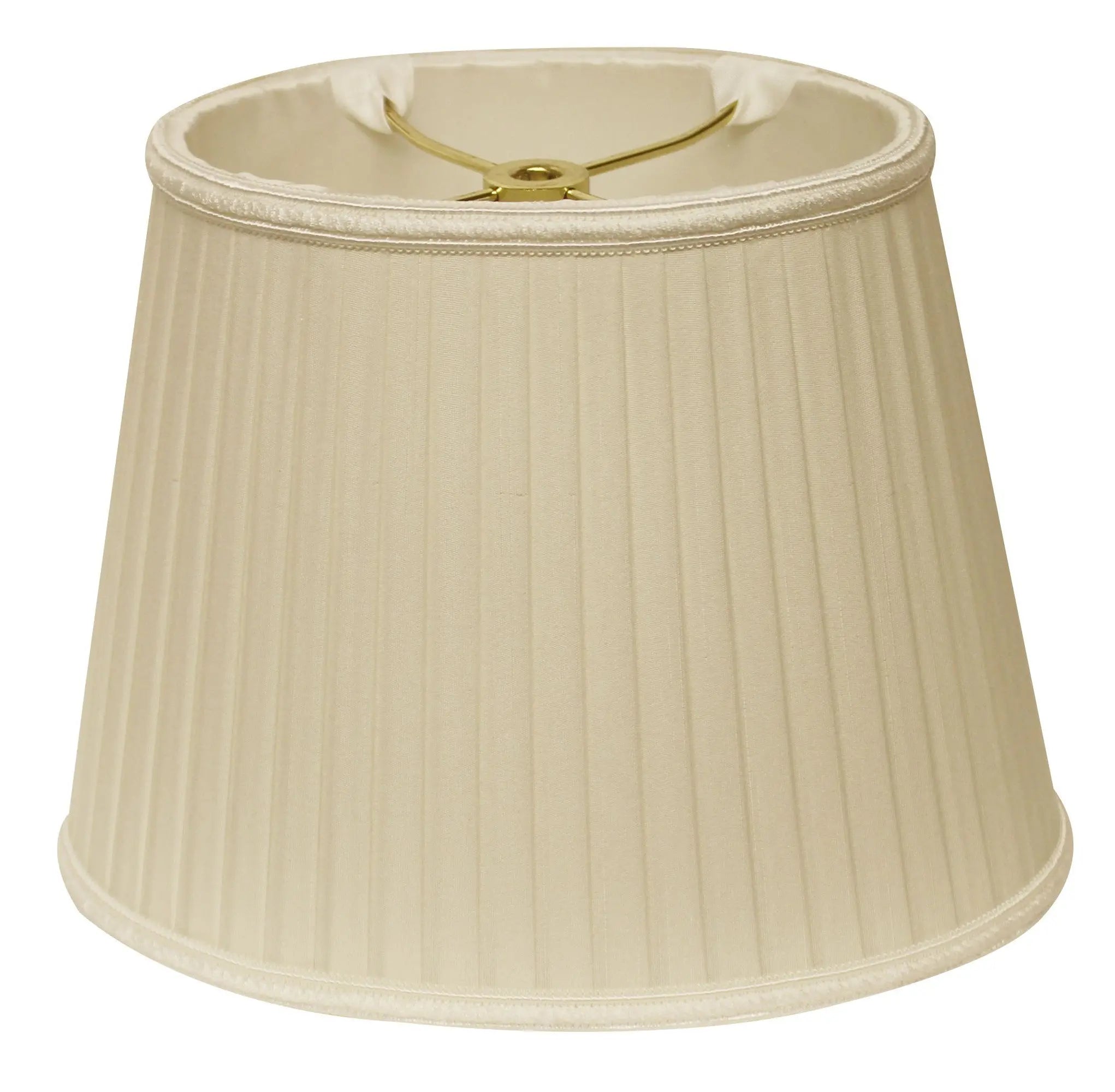 Ivory Shantung Silk Pleated Oval Lamp Shade Homeroots Lighting