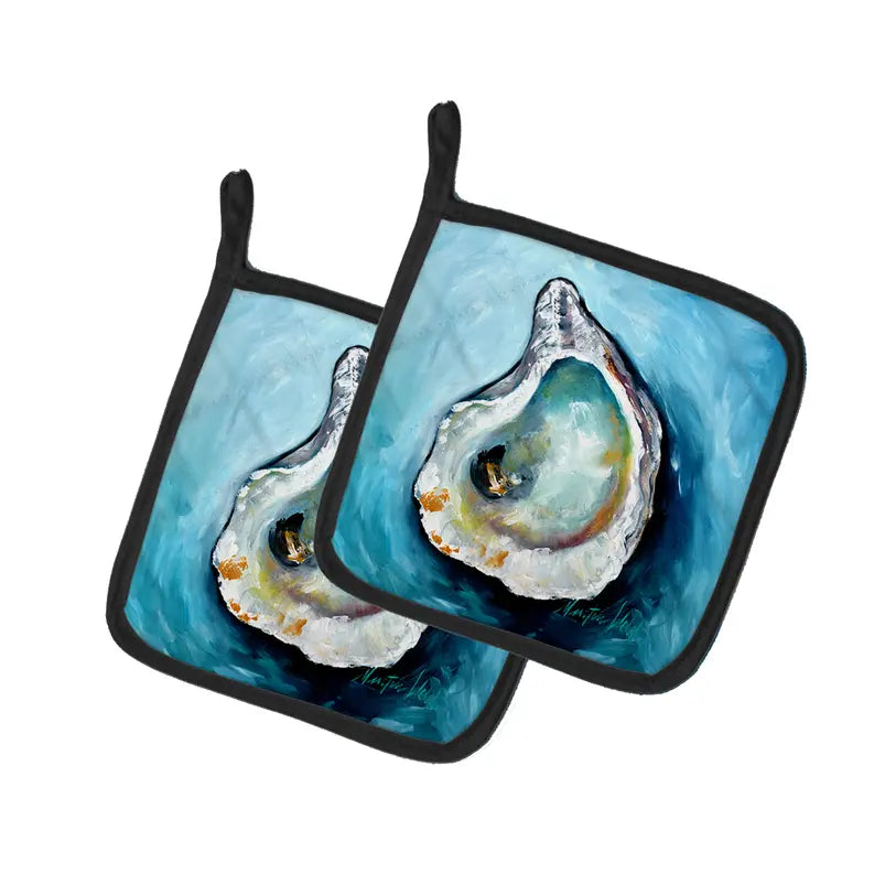 J Mac Oyster Pair of Pot Holders Caroline's Treasures