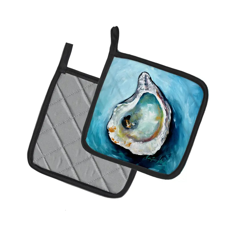 J Mac Oyster Pair of Pot Holders Caroline's Treasures