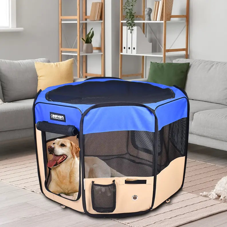 JESPET Pet Dog Playpens 36", 45" & 61" Portable Soft Dog Exercise Pen Kennel with Carry Bag for Puppy Cats Kittens Rabbits, Indoor/Outdoor Use JESPET