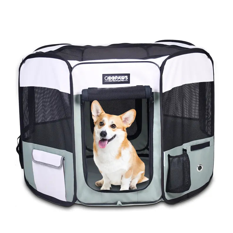 JESPET Pet Dog Playpens 36", 45" & 61" Portable Soft Dog Exercise Pen Kennel with Carry Bag for Puppy Cats Kittens Rabbits, Indoor/Outdoor Use JESPET