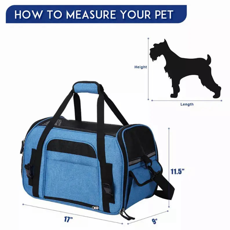 JESPET Soft-Sided Kennel Pet Carrier for Small Dogs, Cats, Puppy, Airline Approved Cat Carriers Dog Carrier Collapsible, Travel Handbag & Car Seat JESPET