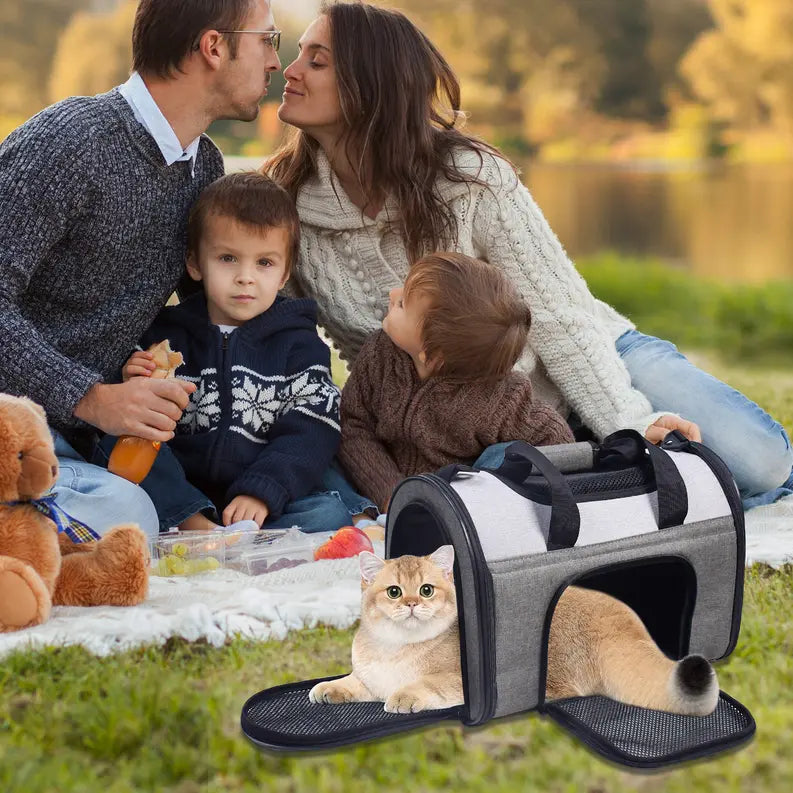 JESPET Soft-Sided Kennel Pet Carrier for Small Dogs, Cats, Puppy, Airline Approved Cat Carriers Dog Carrier Collapsible, Travel Handbag & Car Seat JESPET