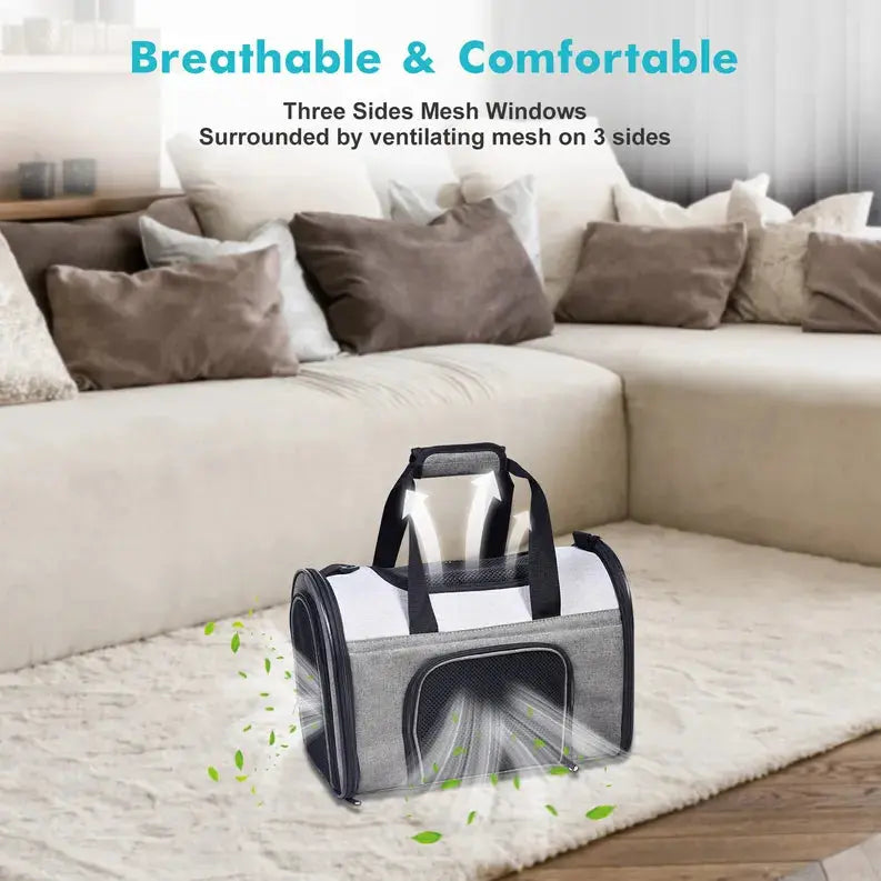 JESPET Soft-Sided Kennel Pet Carrier for Small Dogs, Cats, Puppy, Airline Approved Cat Carriers Dog Carrier Collapsible, Travel Handbag & Car Seat JESPET