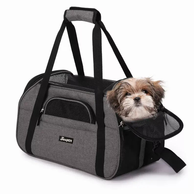 JESPET Soft-Sided Kennel Pet Carrier for Small Dogs, Cats, Puppy, Airline Approved Cat Carriers Dog Carrier Collapsible, Travel Handbag & Car Seat JESPET