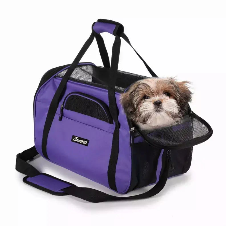 JESPET Soft-Sided Kennel Pet Carrier for Small Dogs, Cats, Puppy, Airline Approved Cat Carriers Dog Carrier Collapsible, Travel Handbag & Car Seat JESPET