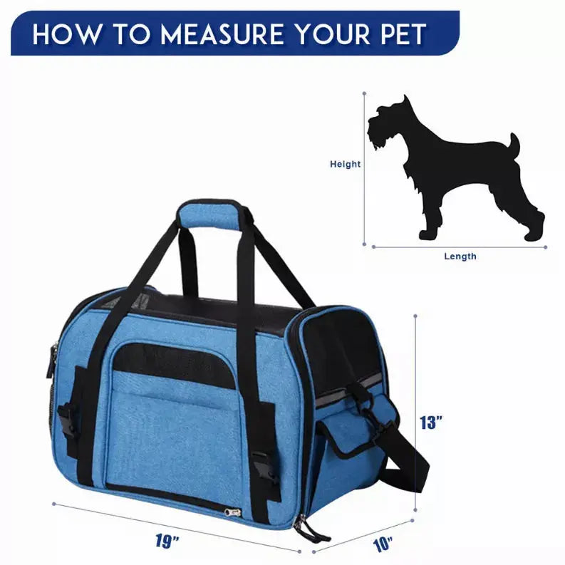 JESPET Soft-Sided Kennel Pet Carrier for Small Dogs, Cats, Puppy, Airline Approved Cat Carriers Dog Carrier Collapsible, Travel Handbag & Car Seat JESPET
