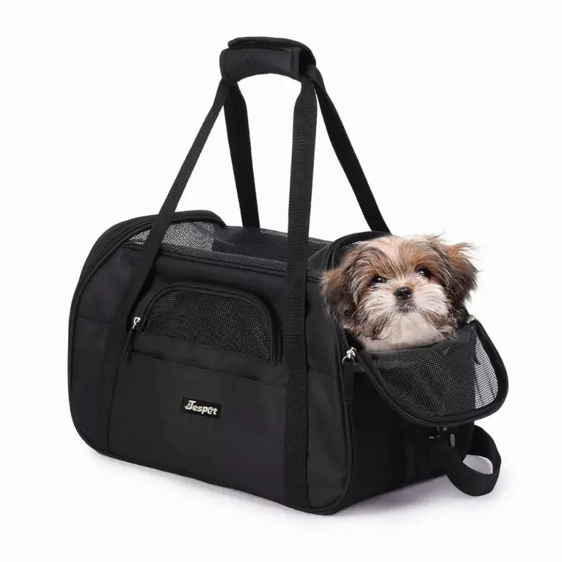 JESPET Soft-Sided Kennel Pet Carrier for Small Dogs, Cats, Puppy, Airline Approved Cat Carriers Dog Carrier Collapsible, Travel Handbag & Car Seat JESPET