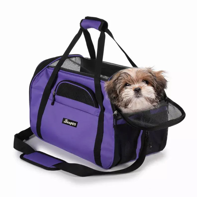 JESPET Soft-Sided Kennel Pet Carrier for Small Dogs, Cats, Puppy, Airline Approved Cat Carriers Dog Carrier Collapsible, Travel Handbag & Car Seat JESPET